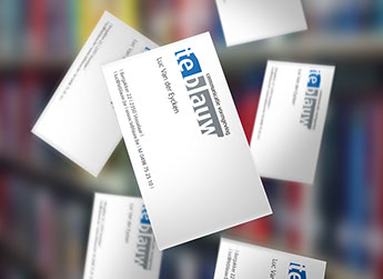 ontwerp naamkaartje teblauw